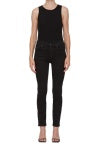 SLOANE SKINNY IN PLUSH BLACK (CLEAN HEM)